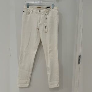 AG The Stilit White Cigarette Leg Jeans